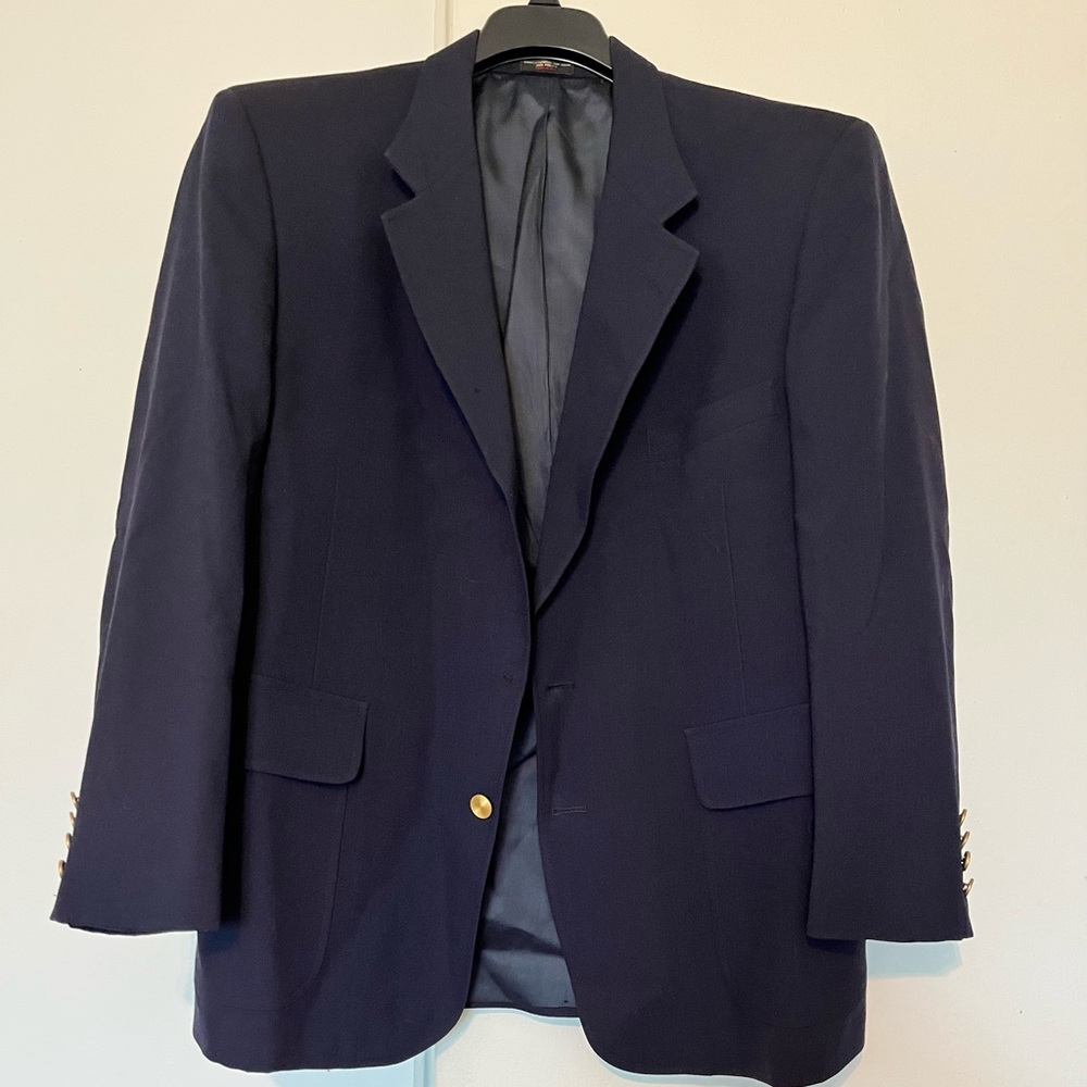 Marc Jeffries men's navy blue blazer